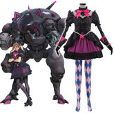 Halloweez Cosplay Game Costume Women's Sexy Black Officer Dress Suit for Overwatch Enthusiasts - Halloweez